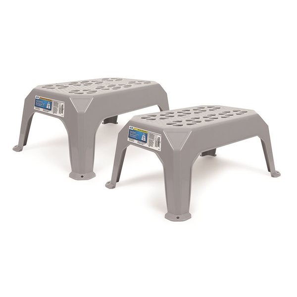 Camco STEP STOOL, PLASTIC, SMALL GRAY 43460